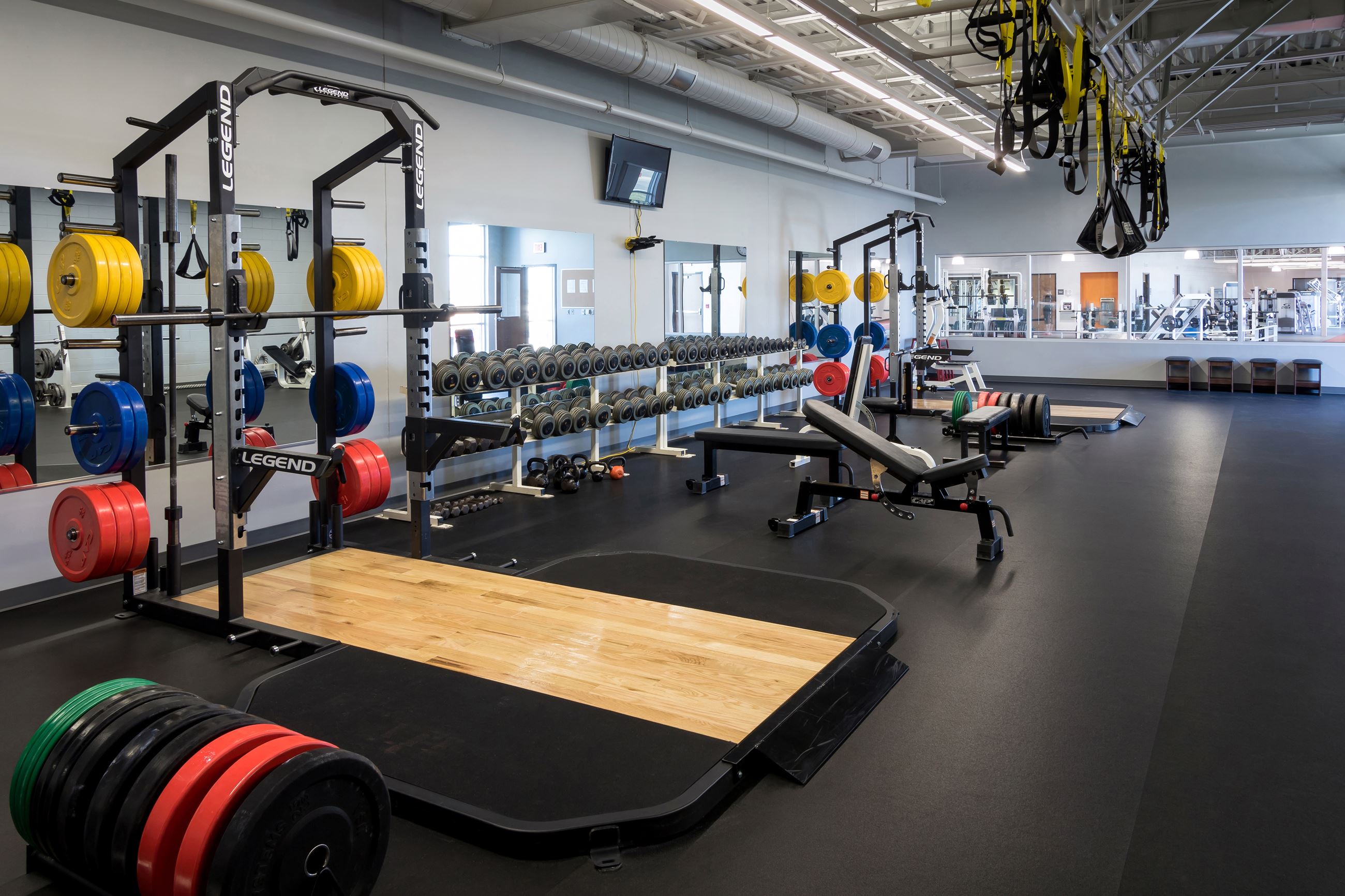 Inside a strength gym